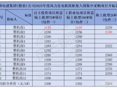 中国电建25GW世纪新能源网项目开标，12家整机商竞标！